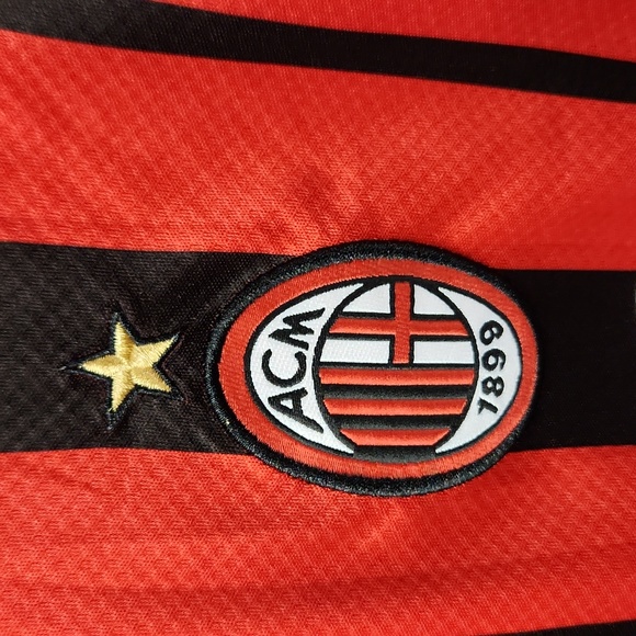 EUC ACM 1899 Emirates Fly Better #19 Men's sz L Soccer Jersey Sempre Milan - Picture 3 of 9
